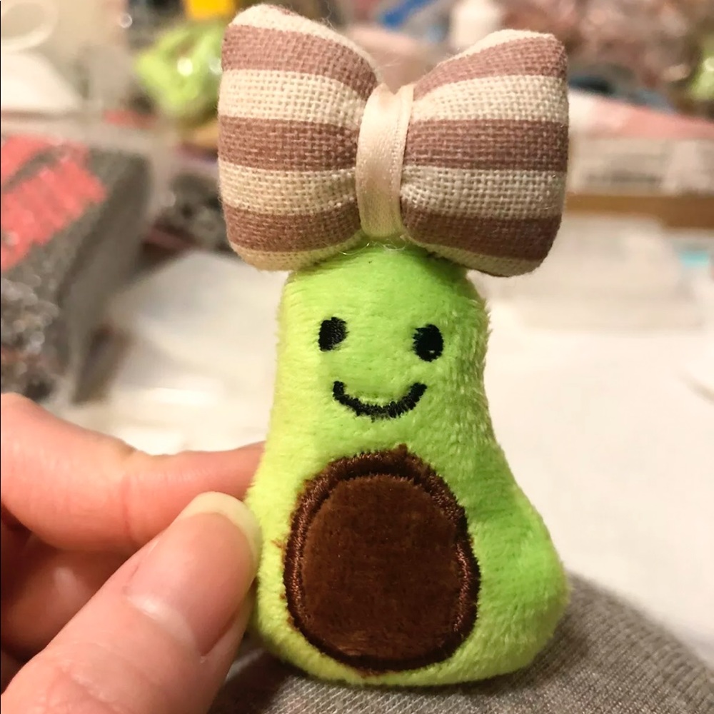 Avocado doll mini handmade bow cute gift miniature